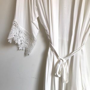 Lace White Robe - Wedding Day, Bride, Honeymoon